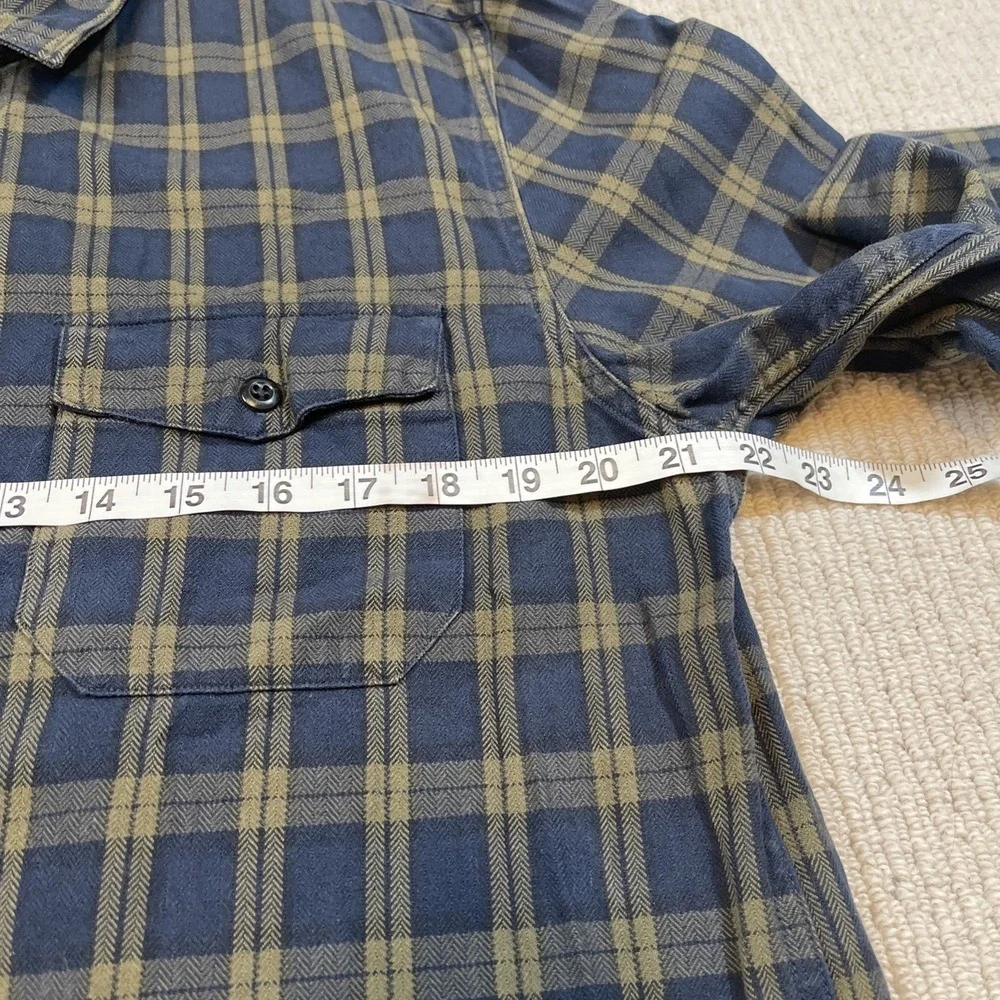 J.Crew New York Sportsman's Outfitter Mens Large Plaid Button Down Shirt Navy